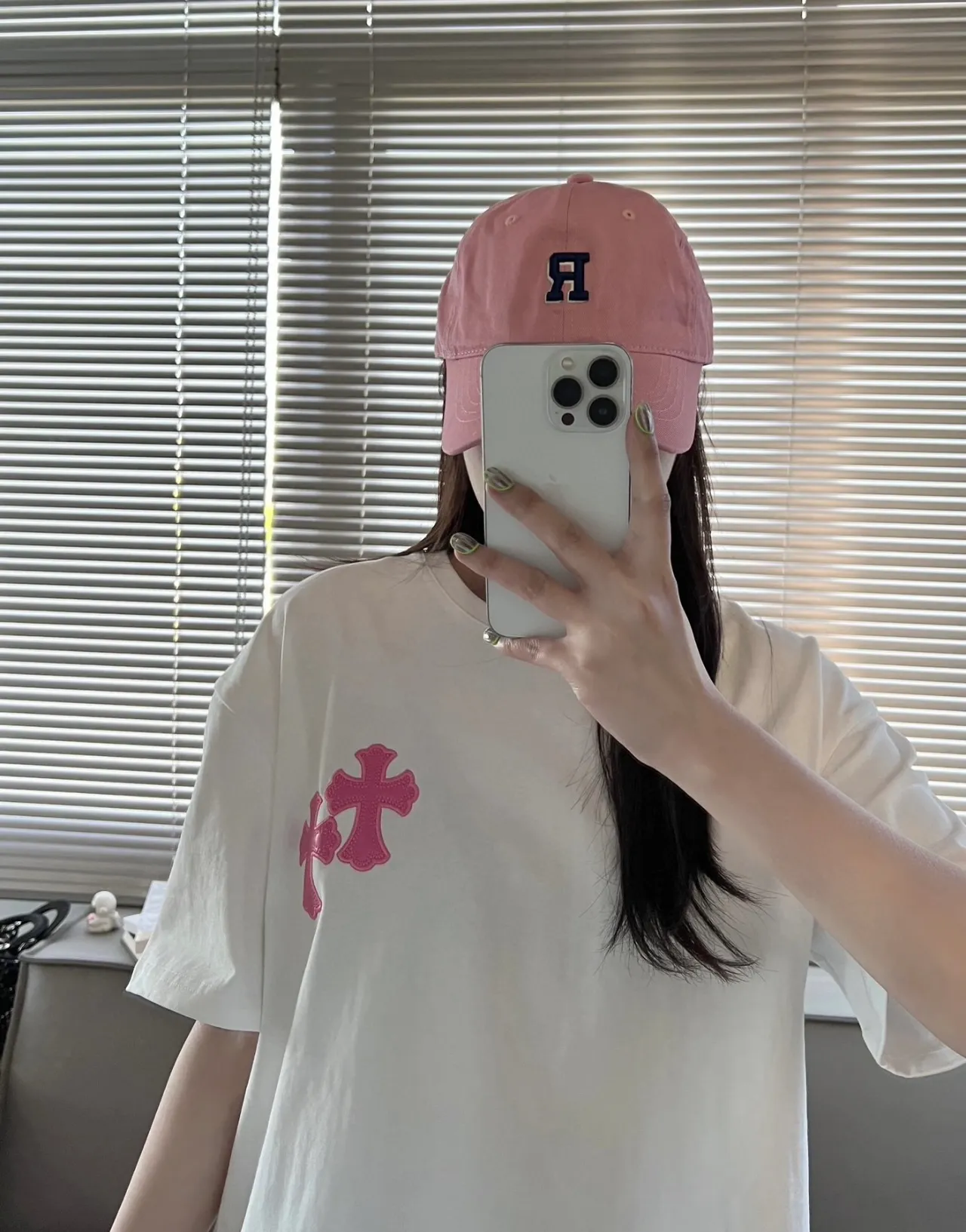 CHROME HEARTS/ Pink T #